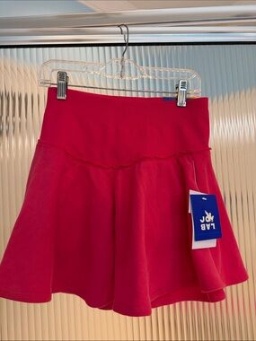 JoyLab Bright Pink Athletic Skirt with Ribbed Waistband